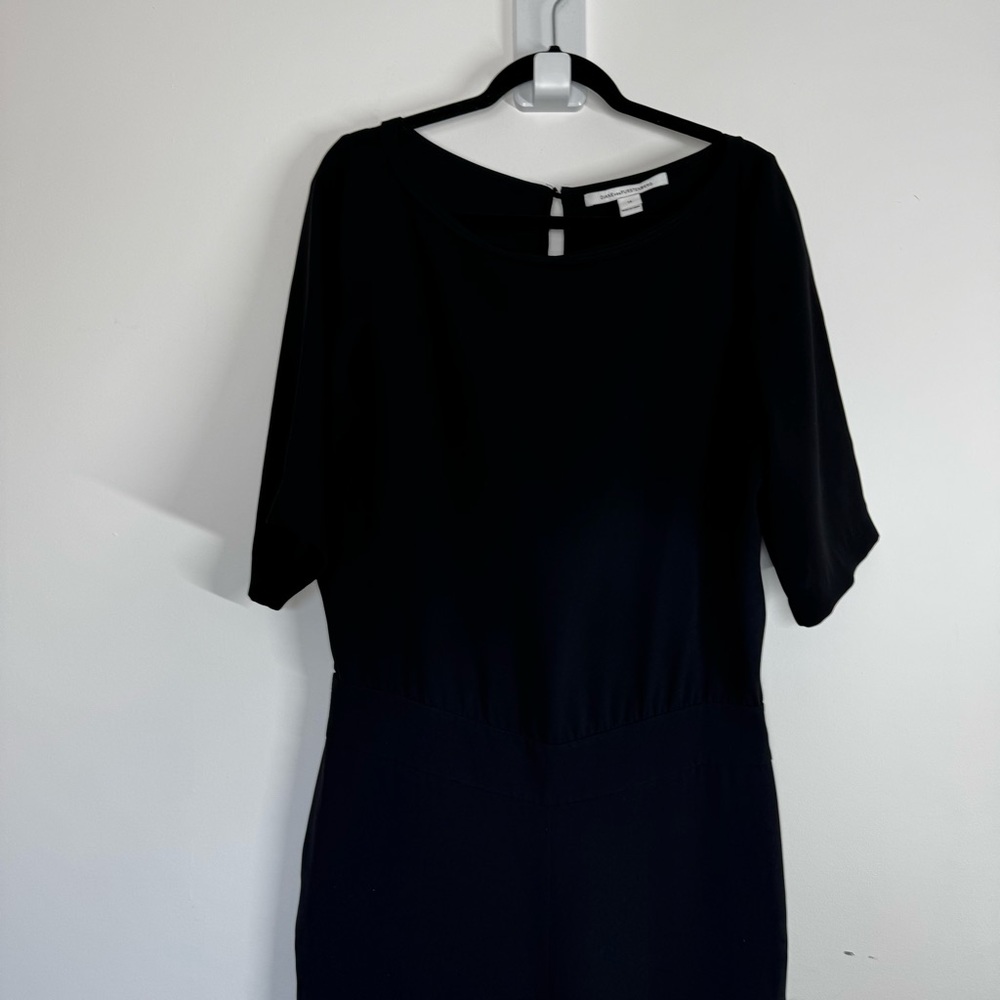 Diane Von Furstenburg Jumpsuit GWYENNE 3/4 Sleeve Crepe Straight Leg - Picture 2 of 14